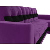 Угловой диван Честер велюр (фиолетовый/черный)  - Изображение 1